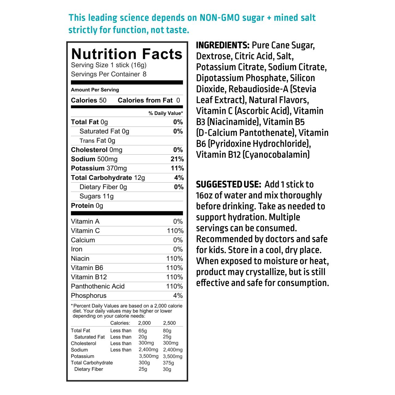 Liquid i.v. nutrition facts